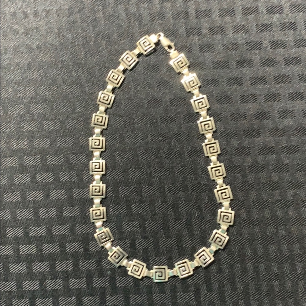 🧜🏻‍♀️Vintage Taxco 925 Geo Greek Necklace 16